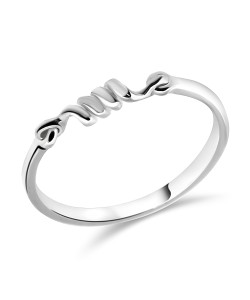 Cool Twisted Silver Ring NSR-599